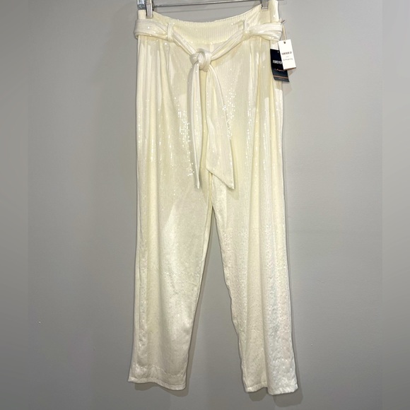 Forever 21 Pants - Forever 21 Ivory Sequin Pant Sz M